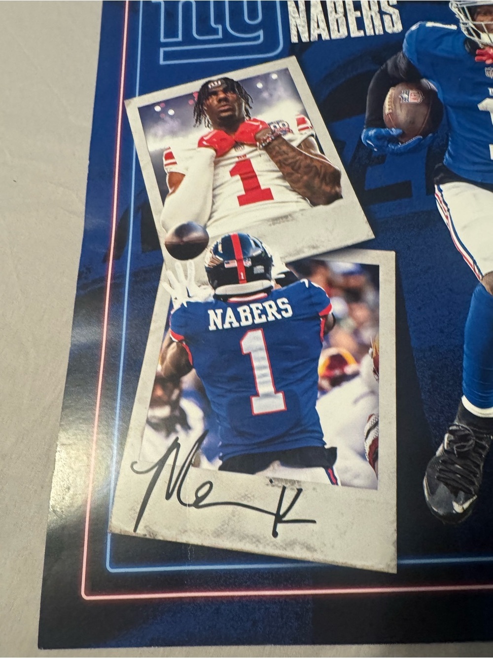 RARE Malik Nabers NY Giants Signed Print Photo - 8x10 Autographed #1 WR - Picture 5 of 6